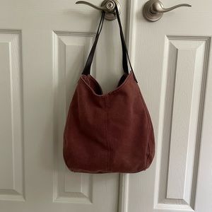 Maroon canvas purse